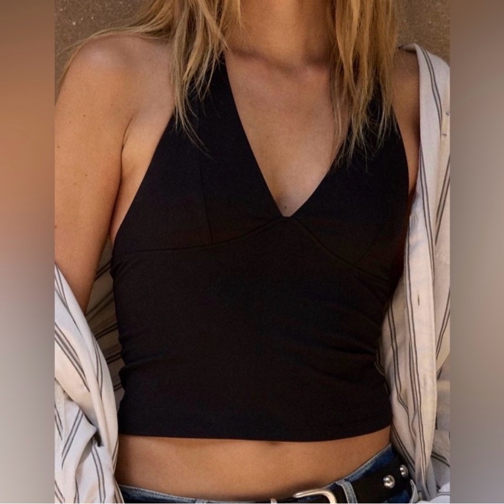 NWT Free People Still Here Halter | Black | Large - Picture 4 of 4